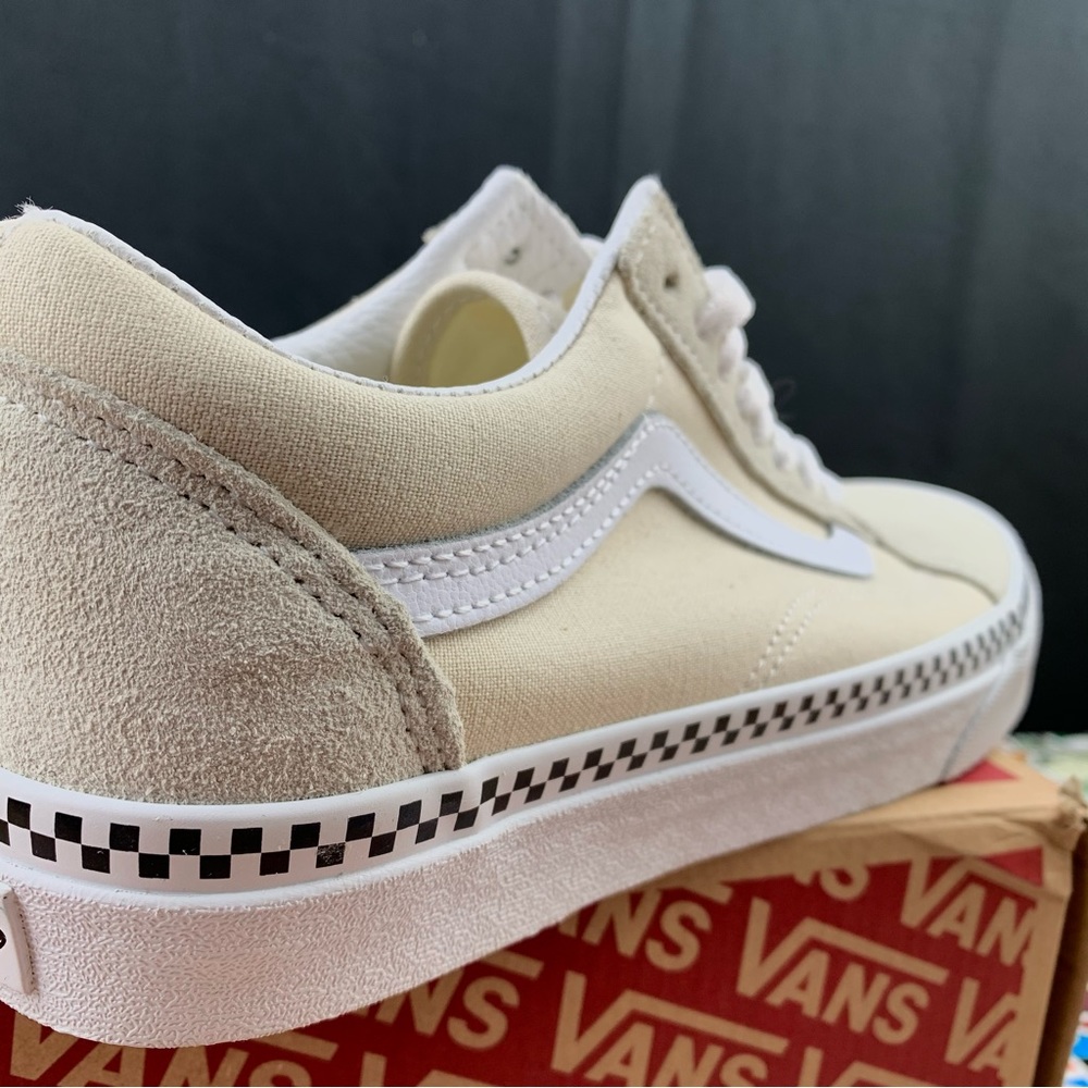 Vans Old Skool Tan Checkered Womens Various Sizes - Picture 5 of 13